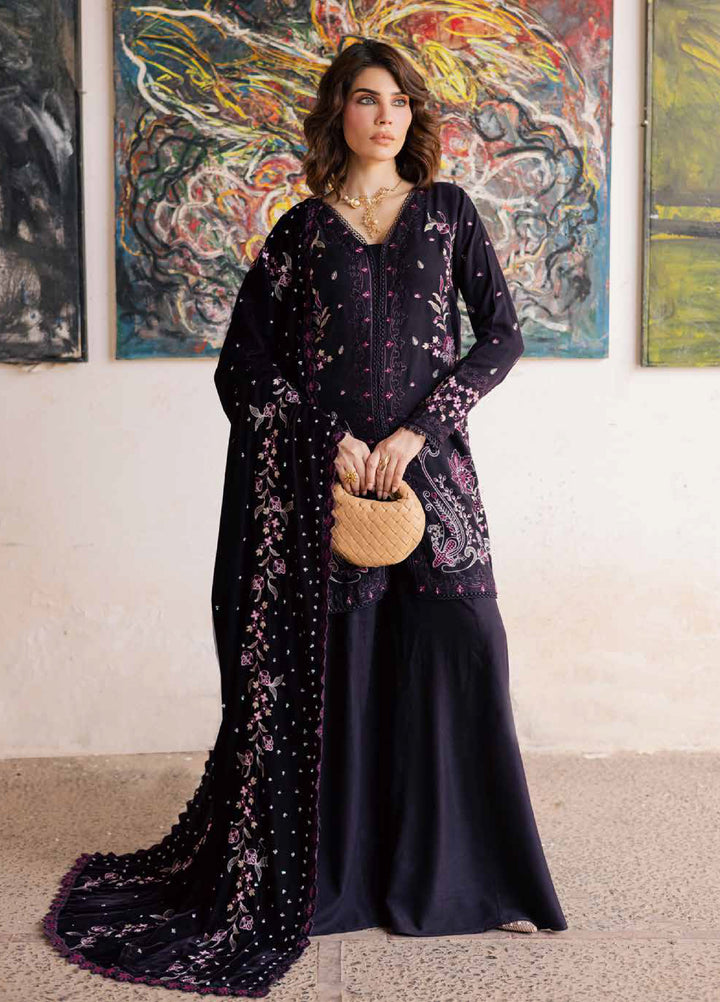 Nureh Exclusive Unstitched Luxury Leather Peach Embroidered Suits 3 Piece NU25LV NE-182 - Festive Collection