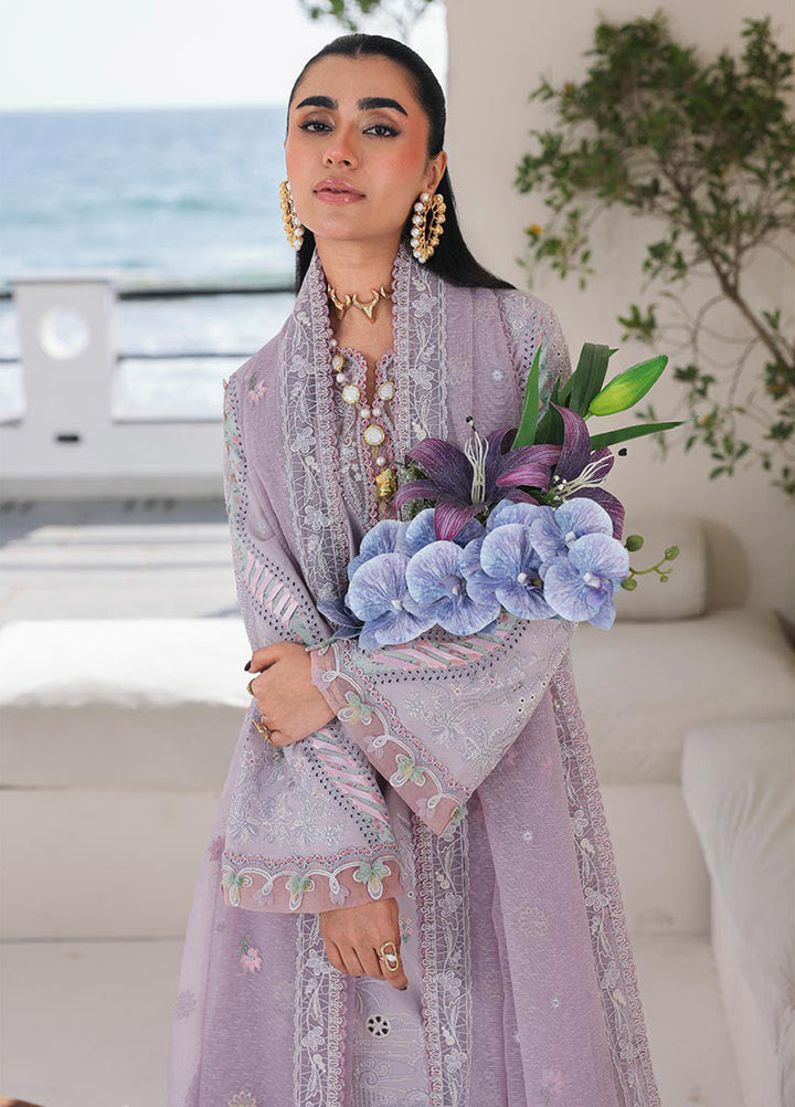 Sahil by Qalamkar Unstitched Embroidered Luxury Lawn 3 Pcs Suit QLK26US SA-11 Rehma - Summer