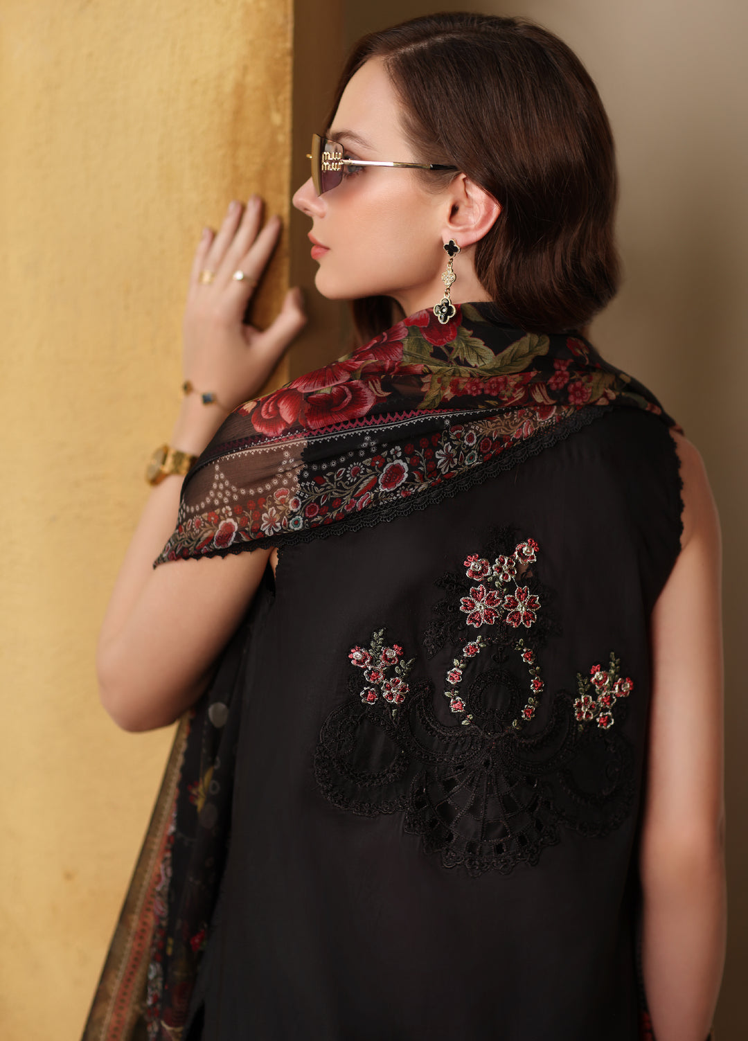 Noor by Saadia Asad Unstitched Embroidered Laserkari Lawn 3 Piece Suit SA26ULNL D5 - Lawn Collection