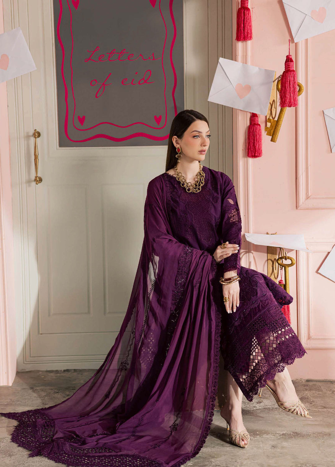 Feya by Nureh Unstitched Embroidered Lawn 3 Piece Suit NU26UFEL FE-15 - Eid Collection