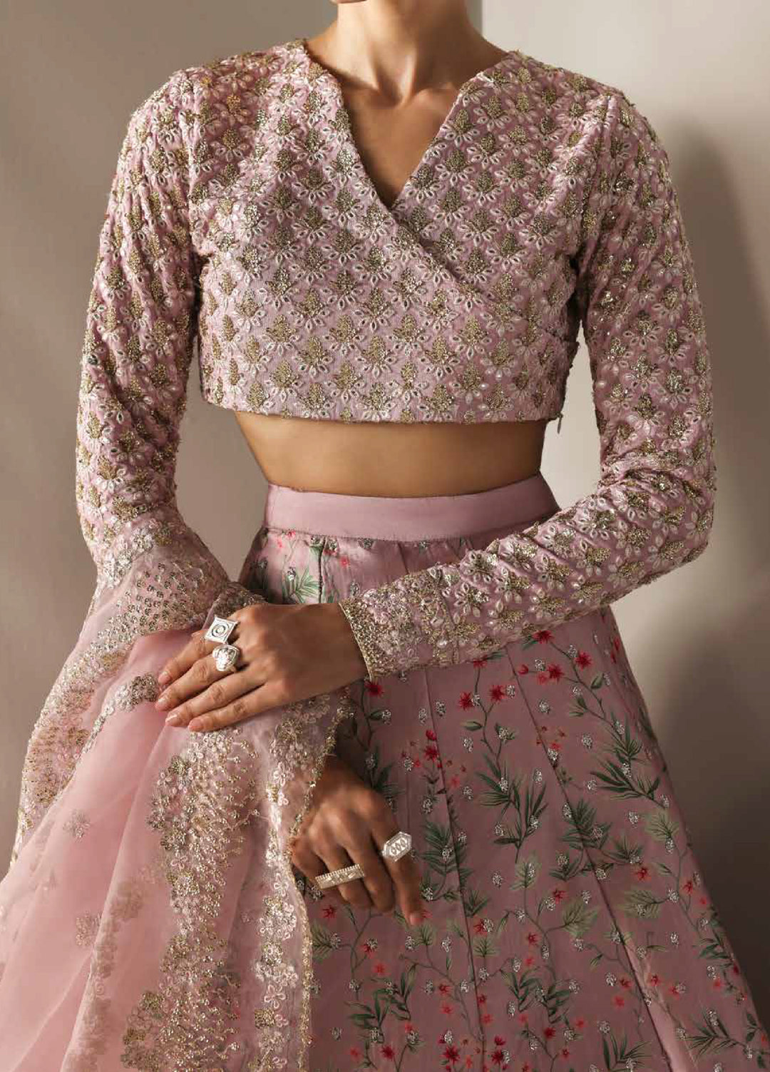 Serein Luxe by Emaan Adeel Unstitched Raw Silk Embroidered Suits 3 Piece EA25SL D-5 Petal Soft - Festive Collection