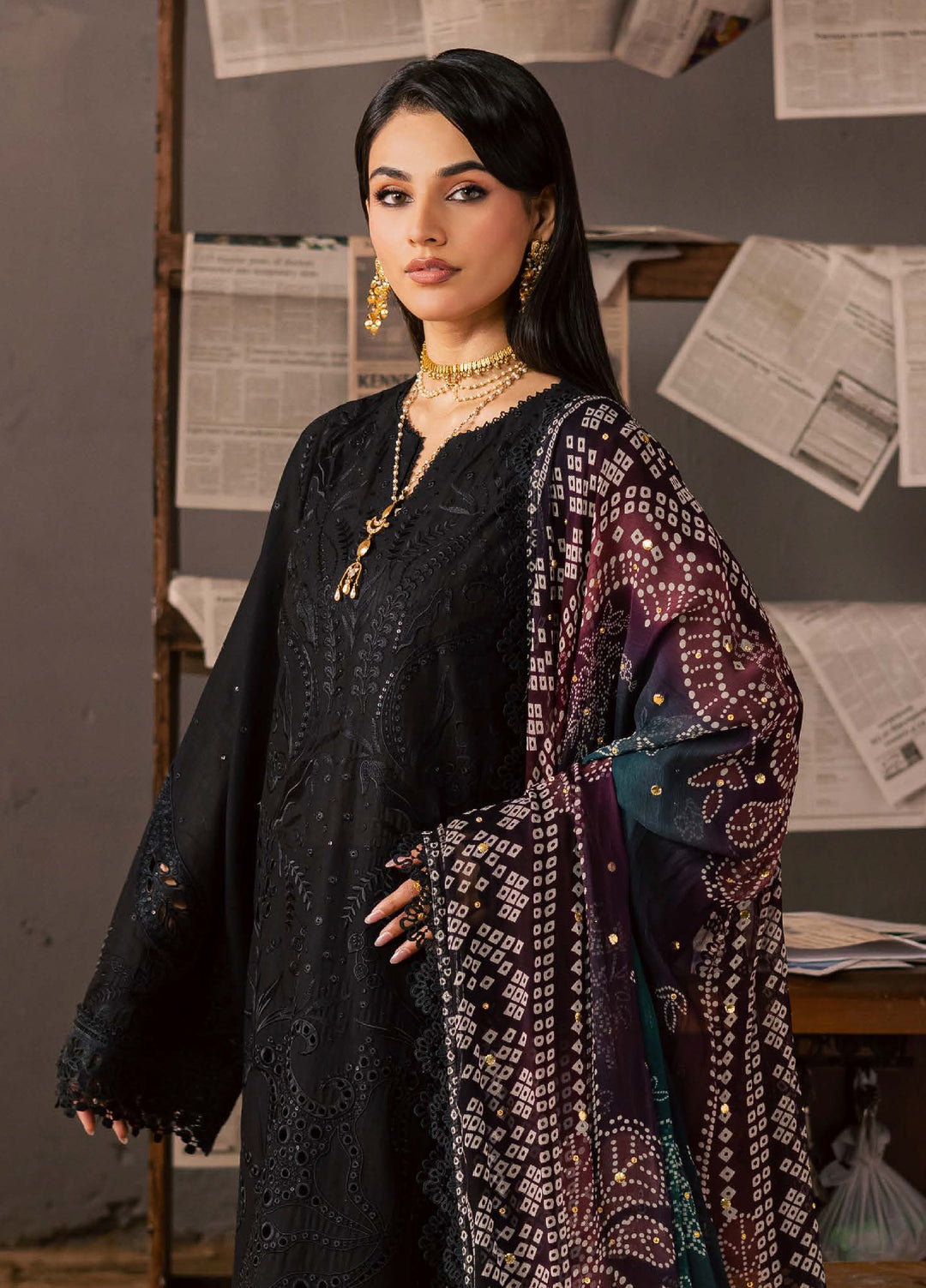 Bazar by Nureh Unstitched Embroidered Chikankari Lawn 3 Piece Suit NU26UBL NE-245 - Festive Collection
