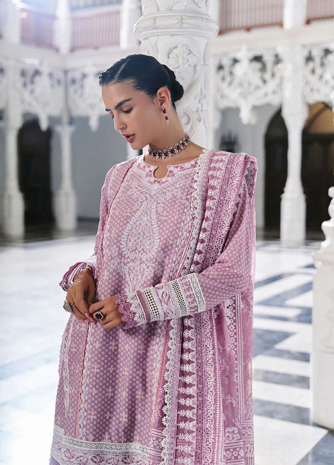 Sobia Nazir Unstitched Embroidered Luxury Lawn 3 Piece Suit SN26ULE D-11 B - Eid Collection