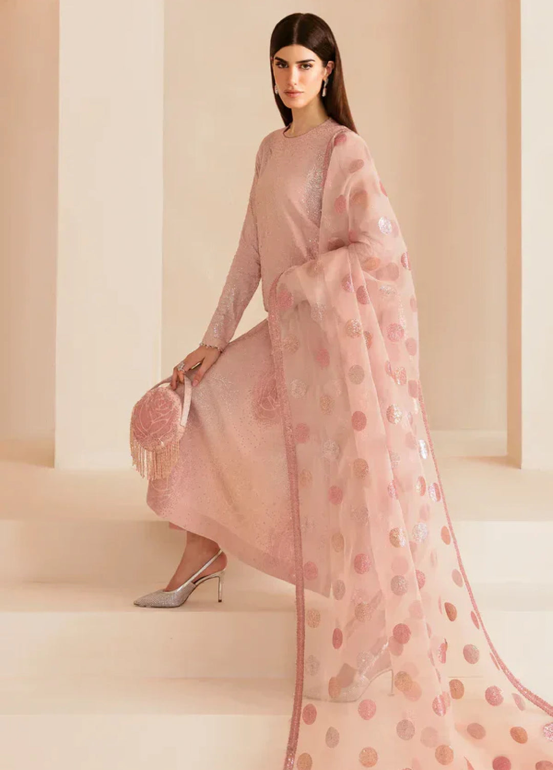 Jazmin Unstitched Embroidered Raw Silk 3 Piece Suit UR-7032 Festive Collection