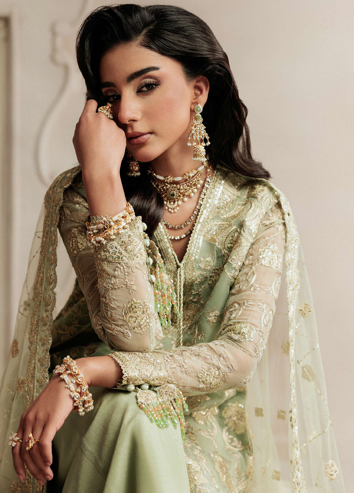 Aik Shaam by AIK Atelier Unstitched Organza Embroidered 3 Piece Suit AIK26US D-07 - Wedding Collection