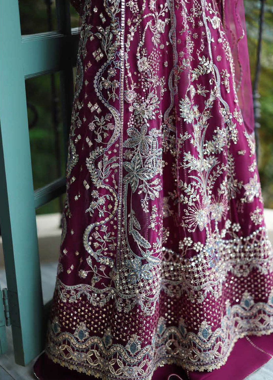 The Muse by Mushq Unstitched Net Embroidered Suits 3 Piece MU26TM Nicole - Wedding Collection