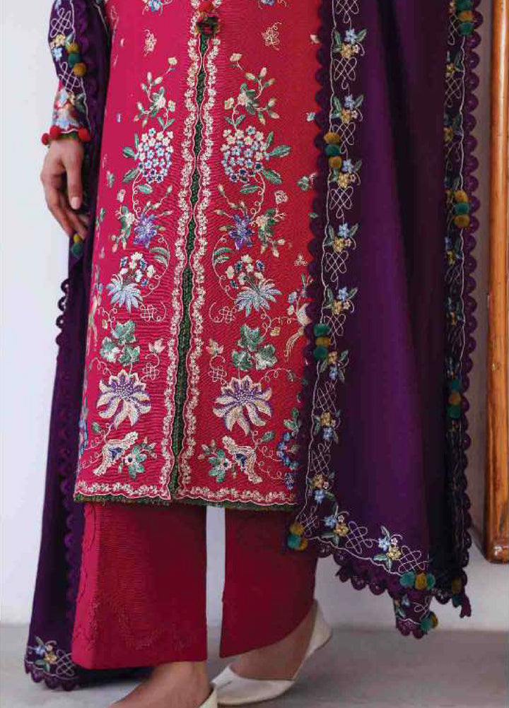 Amaris by Republic Womenswear Unstitched Luxury Shawl Khaddar Embroidered Suits 3 Piece RW25AS D-8 - Winter Collection