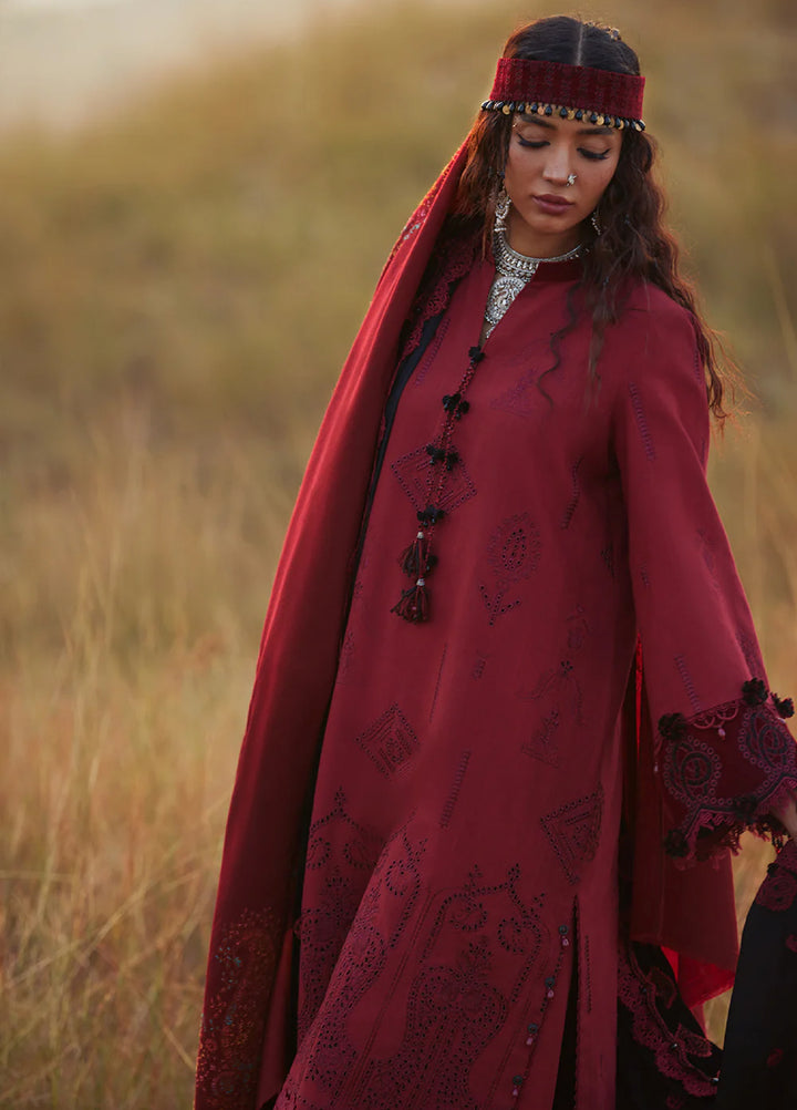 Saira Rizwan Unstitched Khaddar Embroidered Suits 3 Piece SR25UW D-04 Nazneen - Winter Collection