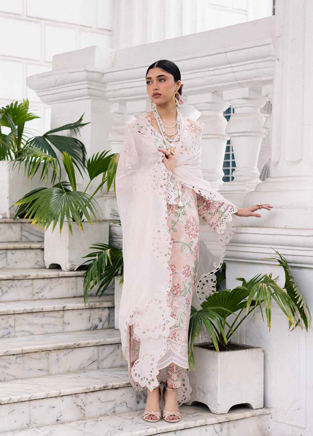 Maya by Nureh Unstitched Embroidered Luxury Lawn 3 Piece Suit NU26ULM NS-169 - Summer Collection
