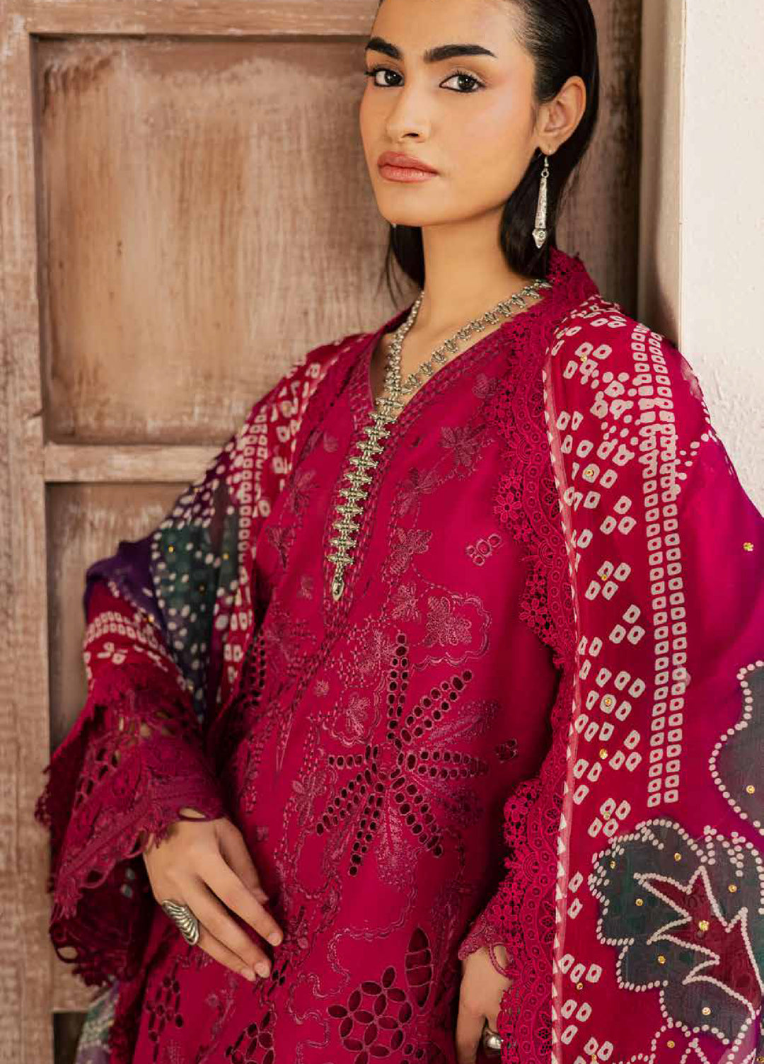 Bazar by Nureh Unstitched Chikankari Lawn 4 Piece Suit NU26UNL NE-255 - Eid Collection