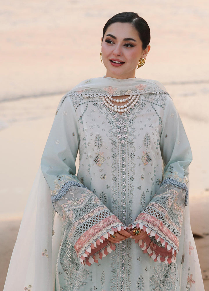 Sahil by Qalamkar Unstitched Embroidered Luxury Lawn 3 Pcs Suit QLK26US SA-05 Ayra - Summer