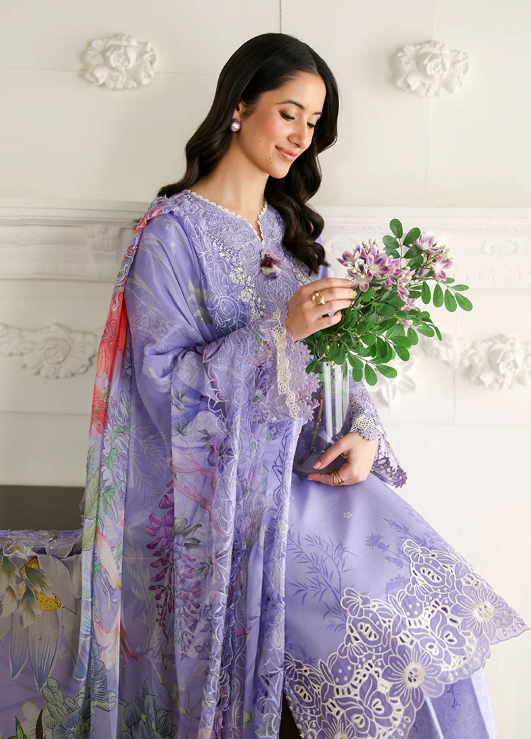 Sunlit Tales by Roheenaz Unstitched Embroidered Lawn 3 Piece Suit RN26ULS Bloomray RUNSS260709 - Lawn Collection
