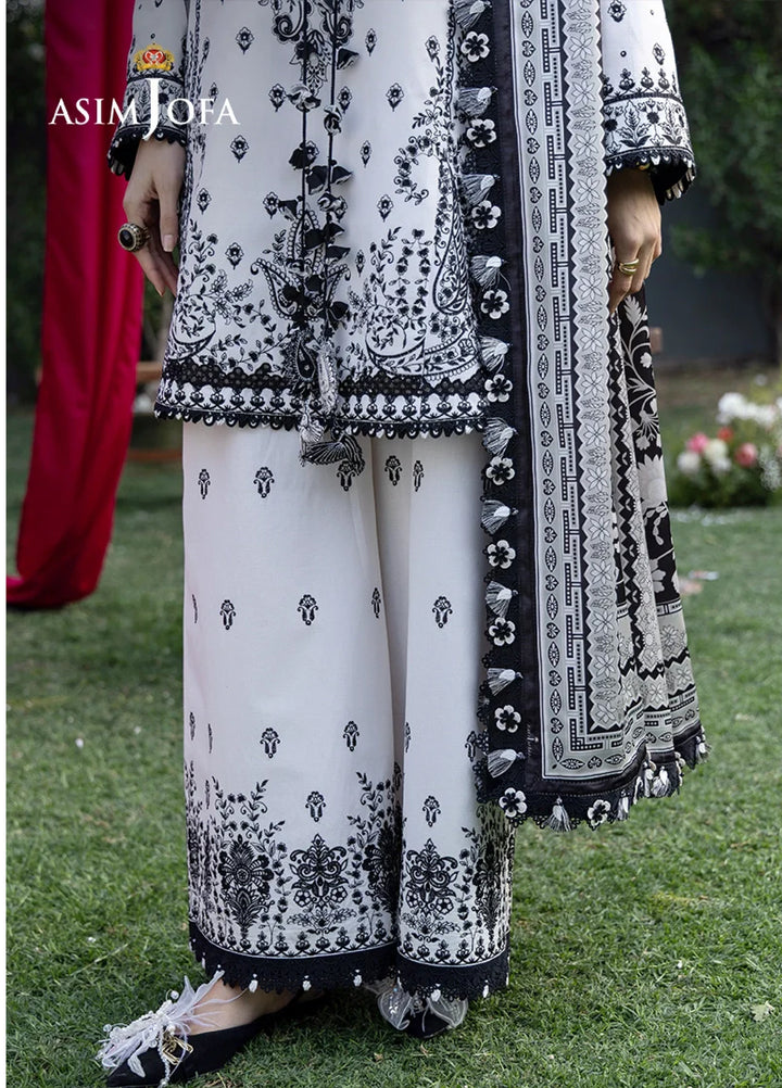 Asim Jofa Unstitched Embroidered Luxury Lawn 3 Piece Suit AJ26ULL AJULW-04 - Festive Collection