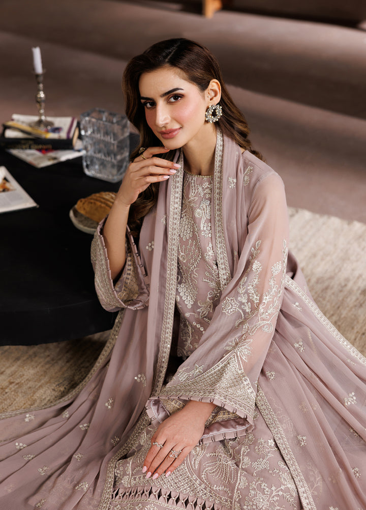 Zaryah by Zarif Unstitched Embroidered Chiffon 3 Piece Suit ZR26UZF ZF-ZYR-SUNEHRI-08 - Festive Collection