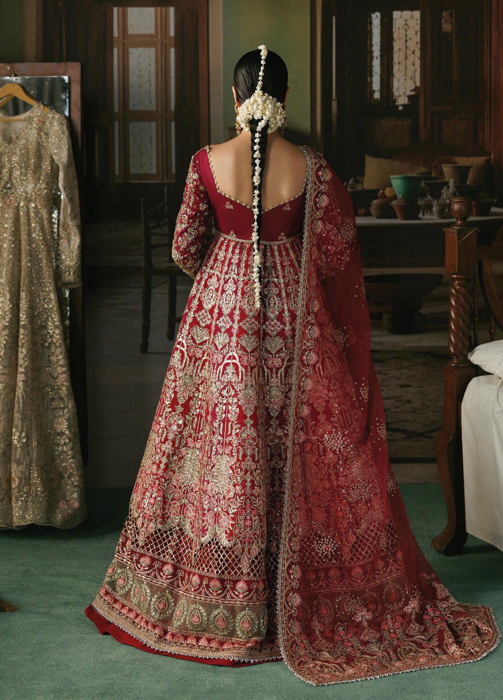 Shehnai by Afrozeh Unstitched Hand work Tissue Zari 3 Piece Suit AF26USW Virsa AFR-0160 - Wedding Collection