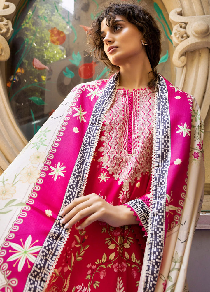 Meerak Women Pret Premium Embroidered Linen 3 Piece Aurora - Winter Collection