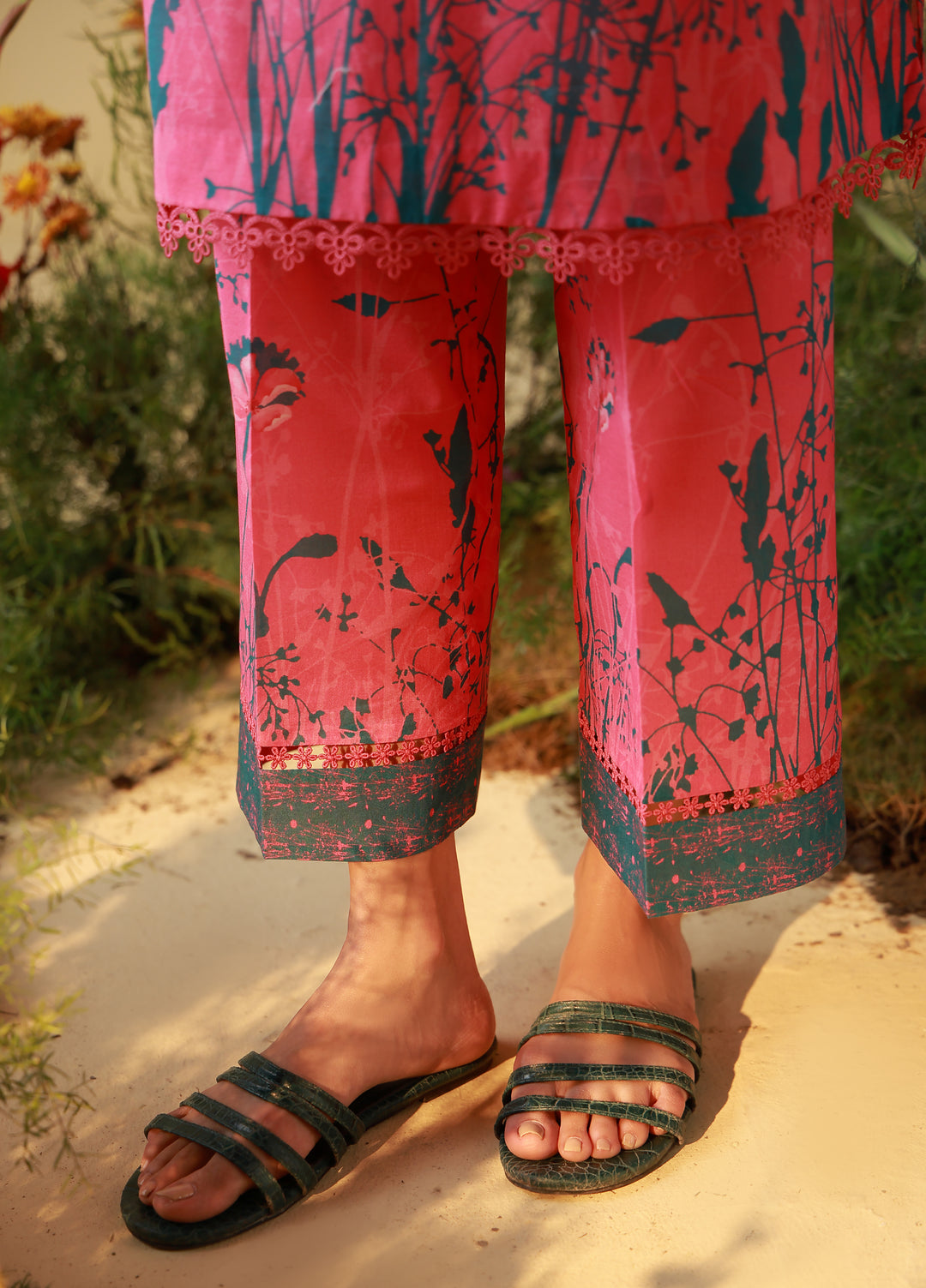 Sahar Unstitched Printed Cambric 2 Piece Suit SS1-26-29 Pink Poppy - Summer Collection