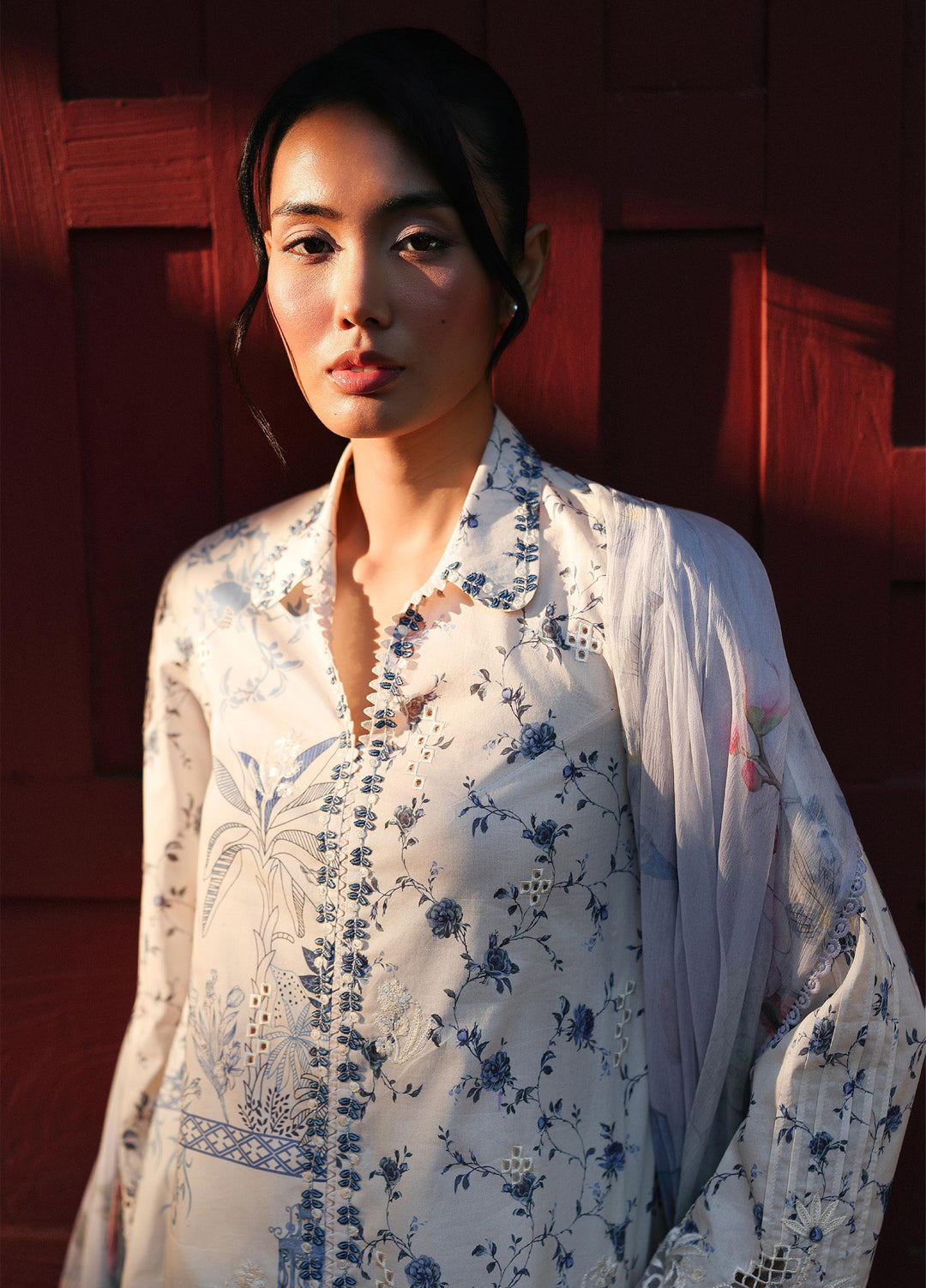 Q Prints by Qalamkar Unstitched Lawn Printed 3 Piece Suit QLK26QP Aerin - Summer Collection