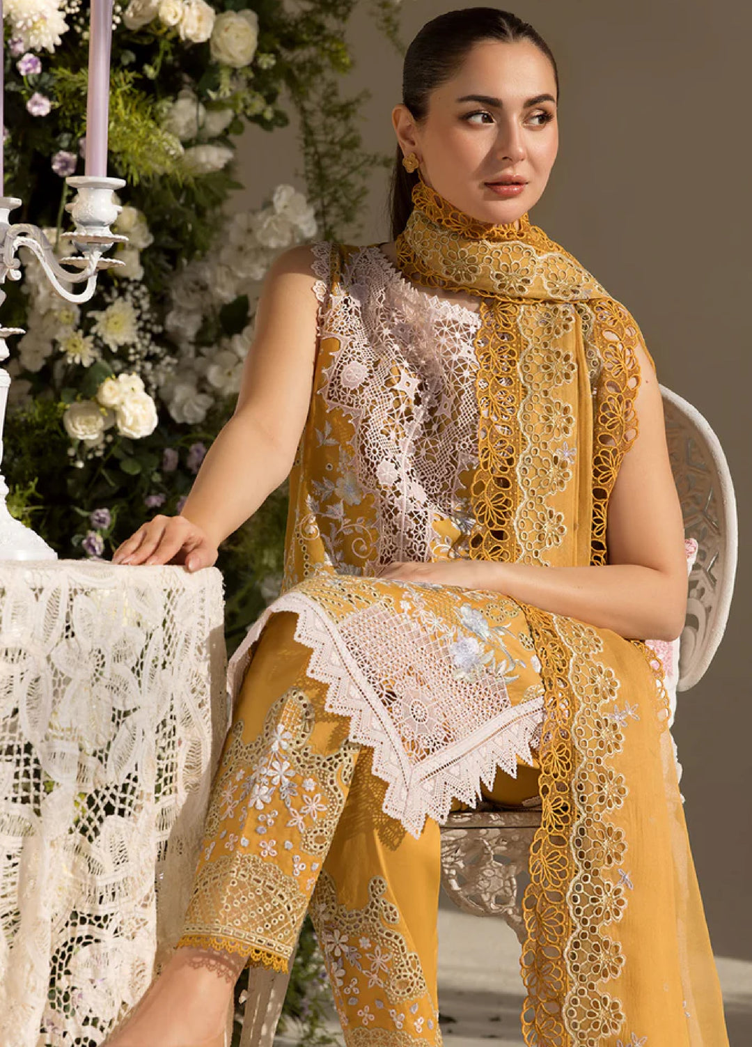 Sobia Nazir Embroidered Lawn Suit Unstitched 3 Piece SN25LL D-6B - Summer Collection