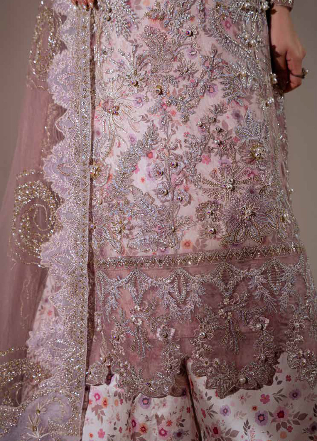 Elaya Luxury by Nureh Unstitched Net Embroidered 3 Piece Suit NU26EL NEL-85 - Festive  Collection