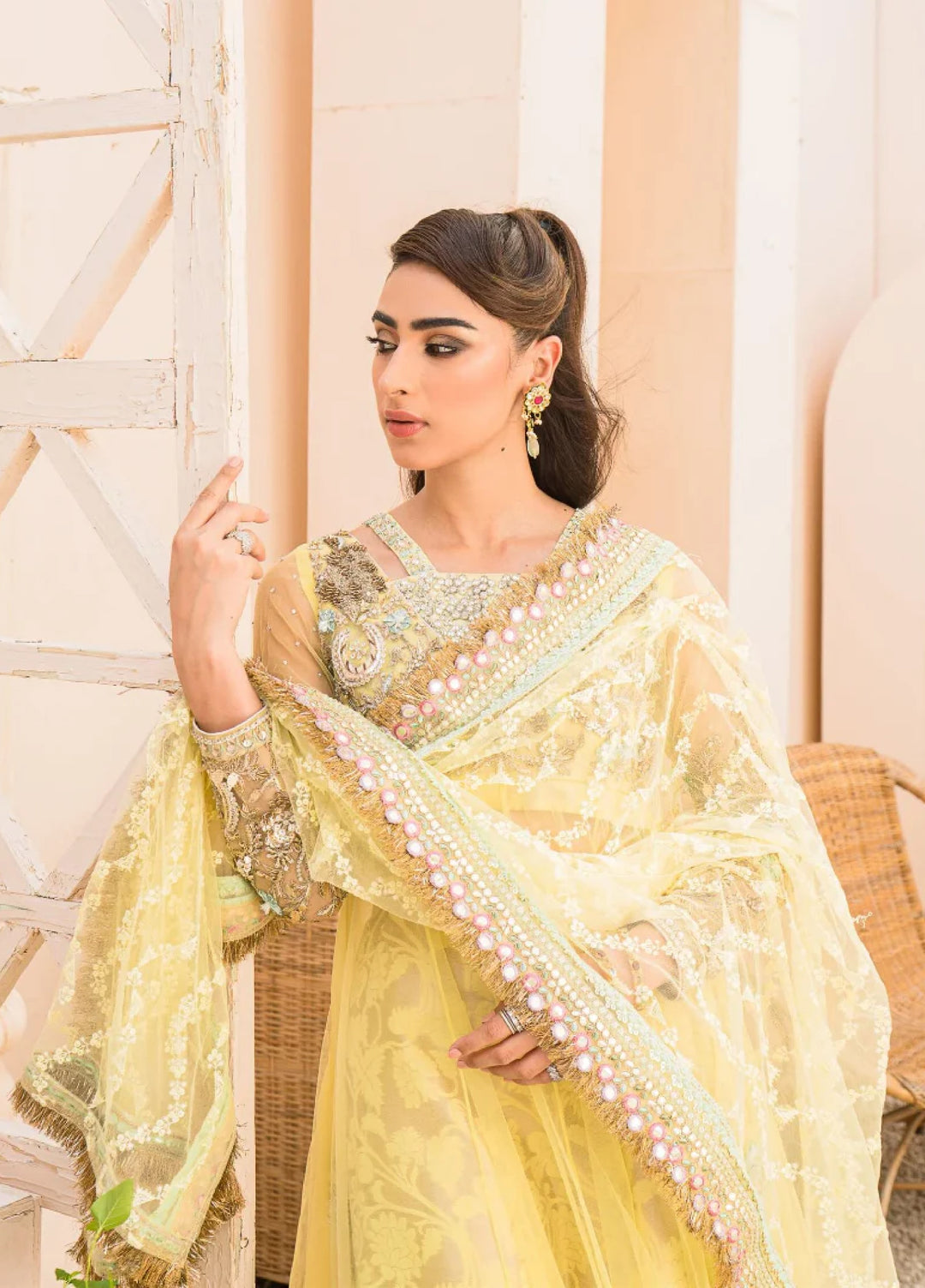Luxe By Hues Atelier Women Pret 3 Piece Hennah - Formals Collection