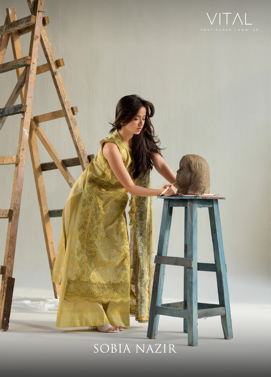 Vital by Sobia Nazir Unstitched Embroidered Lawn 3 Piece Suit SN26UVL 4A - Summer Collection