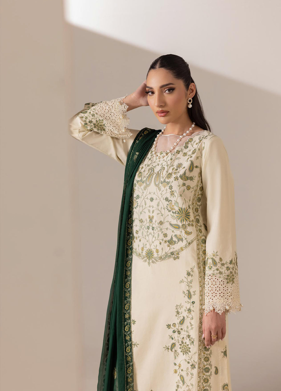 RajBari Exclusive Unstitched Embroidered Lawn 3 Piece Suit RB26UE D-5 - Summer Collection