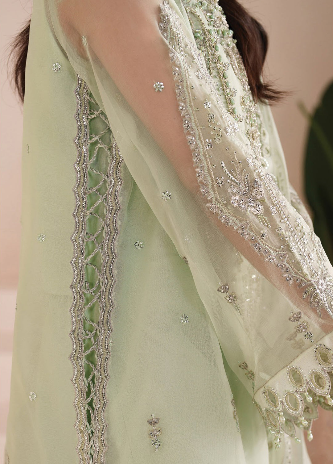 Aymal by Alizeh Fashion Unstitched Embroidered Chiffon 3 Piece Suit AFB26UA D-06 Zyah - Festive Collection