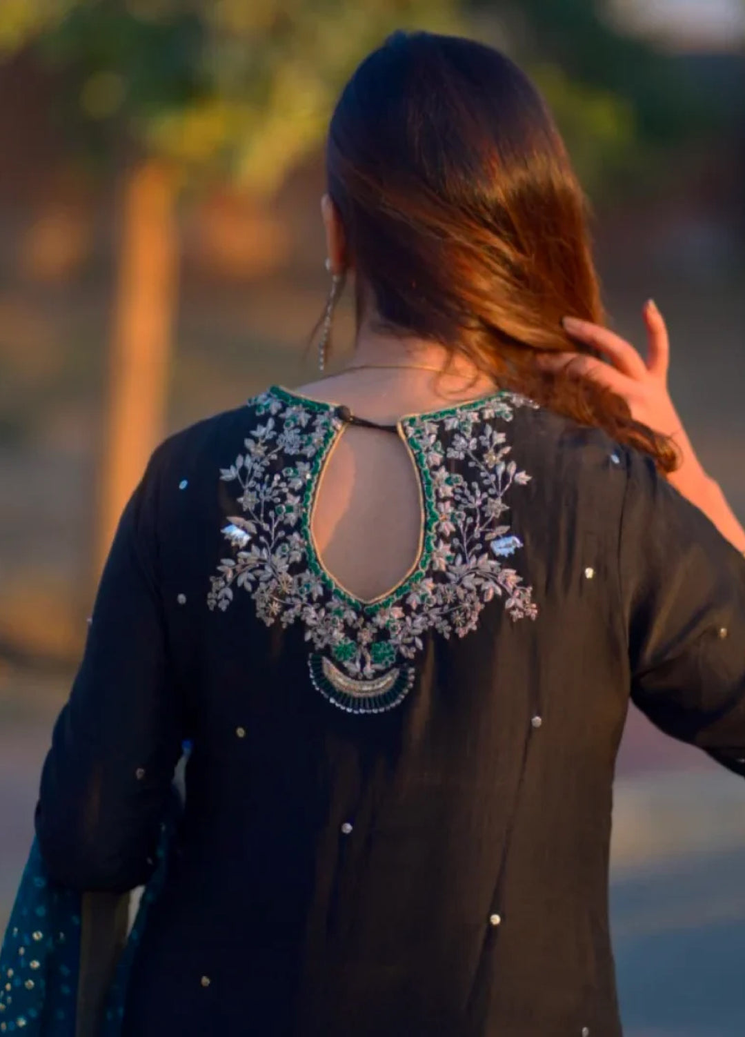 Luxe By Hues Atelier Women Pret 3 Piece Heritage Black Formal - Formals Collection