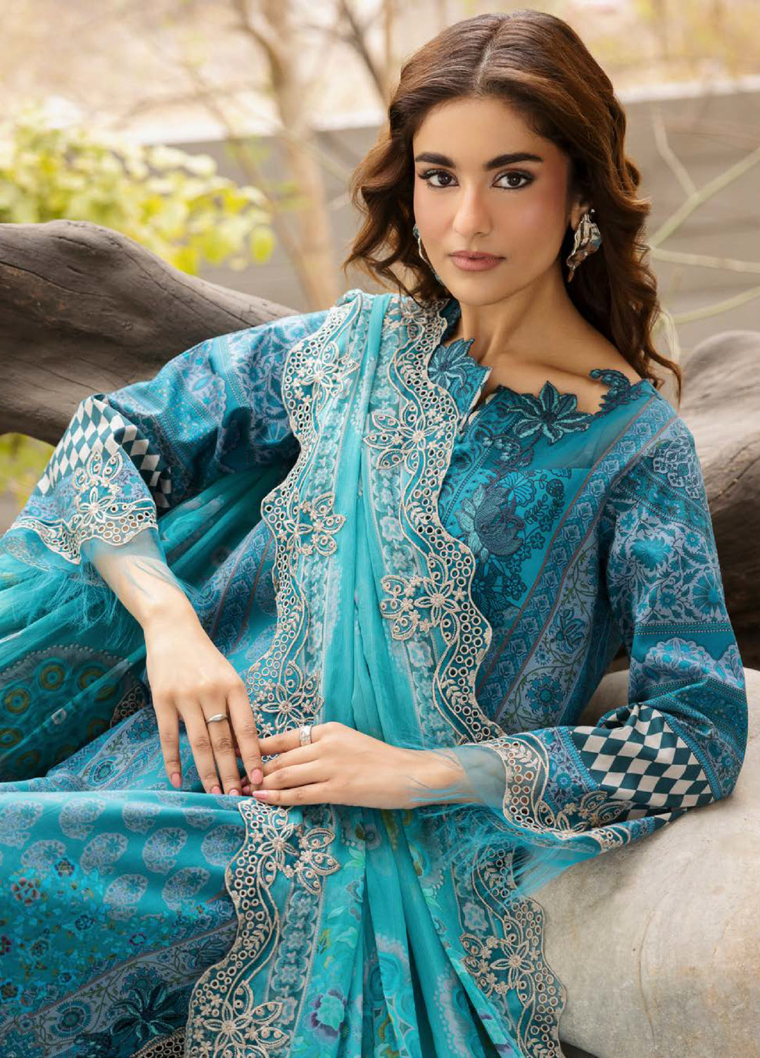 Combination by Charizma Unstitched Embroidered Lawn 3 Piece Suit CHR26UCL CC6-24 - Festive Collection