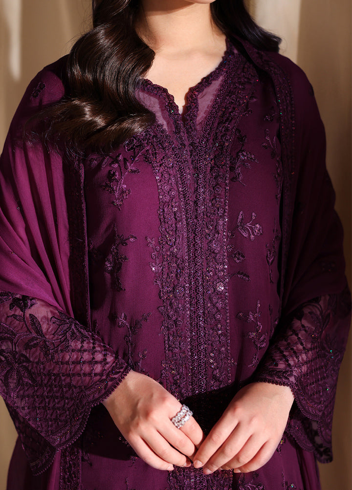 Azure Unstitched Embroidered Chiffon 3 Piece Suit AZ26ULC Garnelle - Festive Collection