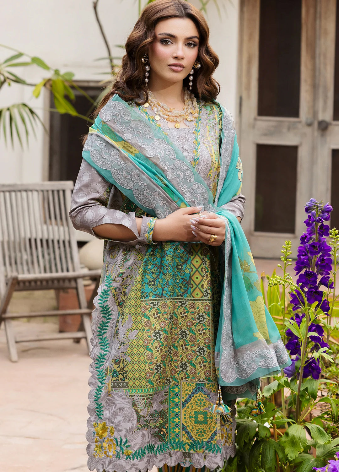 Andaaz by Charizma Unstitched Embroidered Lawn 3 Piece Suit CHR26UAL CAD6-06 - Summer Collection