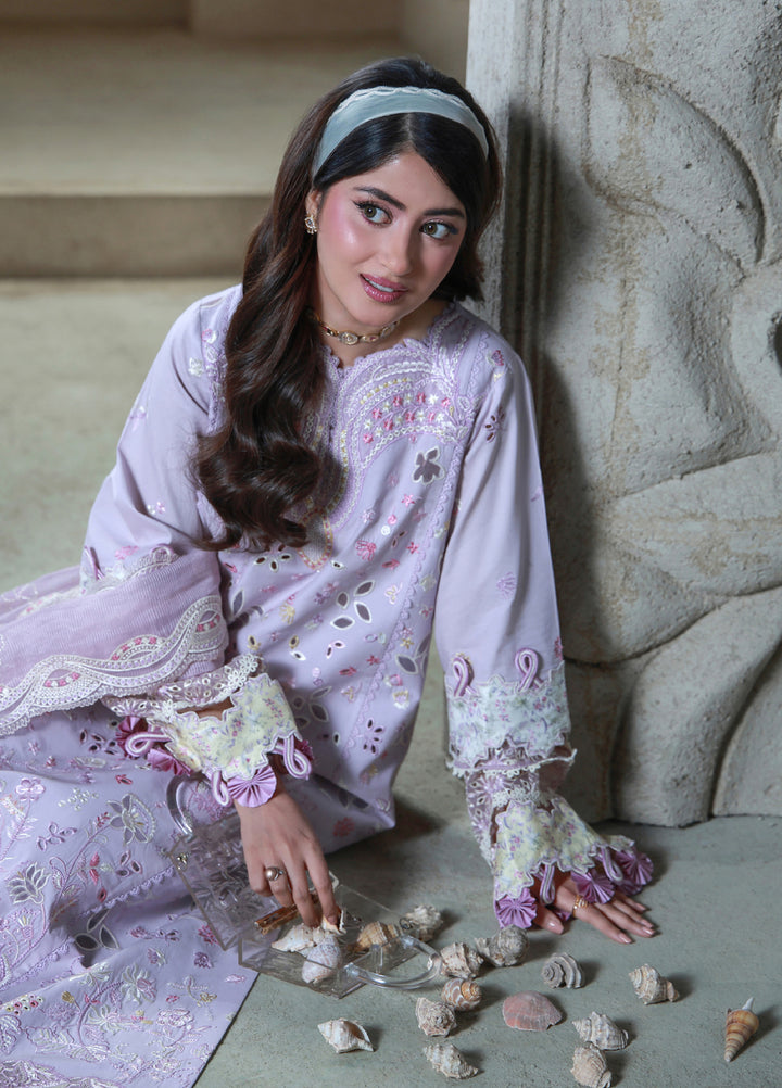 Saagar by Aabyaan Unstitched Embroidered Luxury Lawn 3 Piece Suit ABY26USL AL-1 Rania - Festive Collection