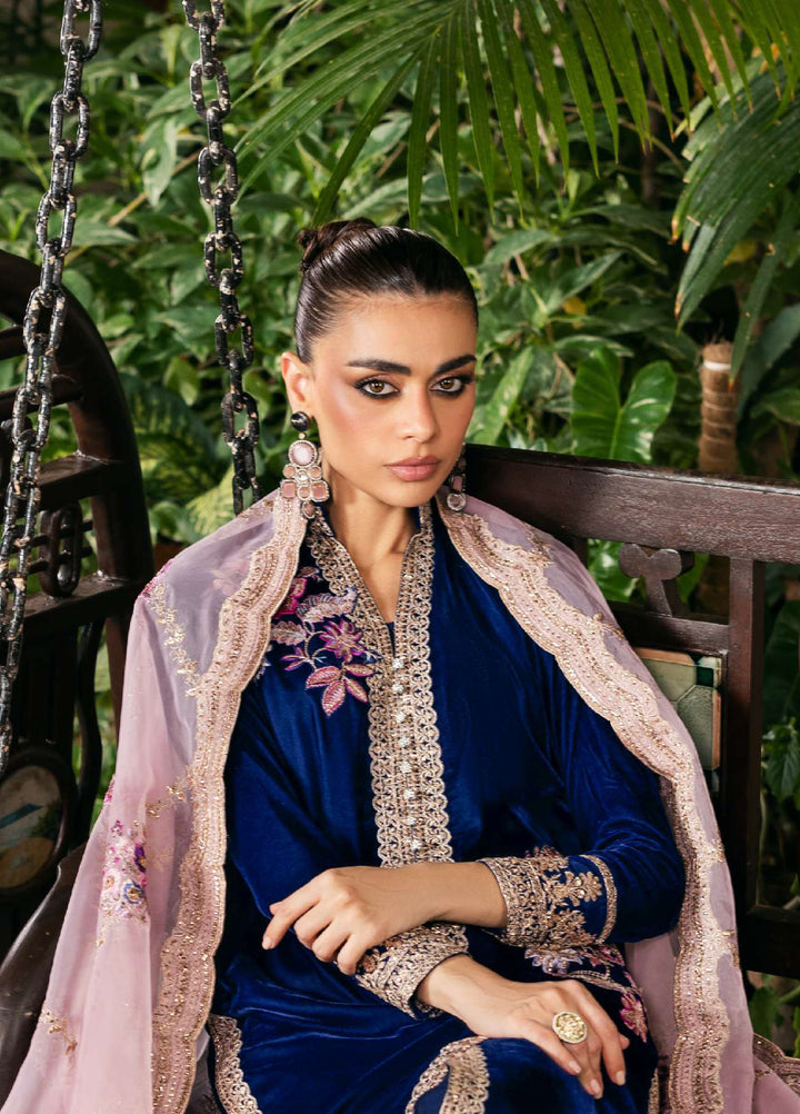 Zainab Chottani Unstitched Velvet Embroidered 3 Piece ZC25UV Meher - Festive Collection