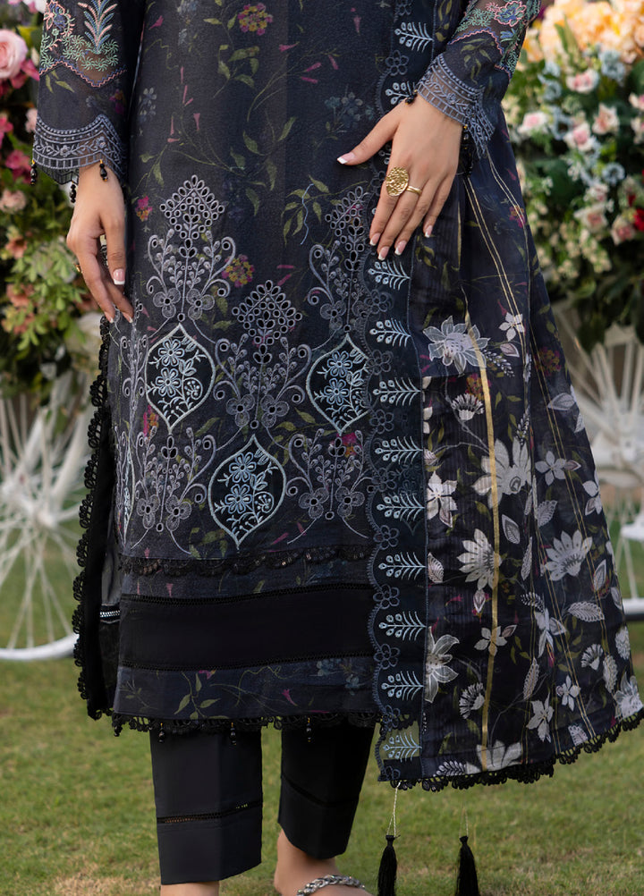 Al Zohaib Applique Kari Unstitched Embroidered Lawn 3 Piece Suit AZ26UAL D-06 - Casual Collection