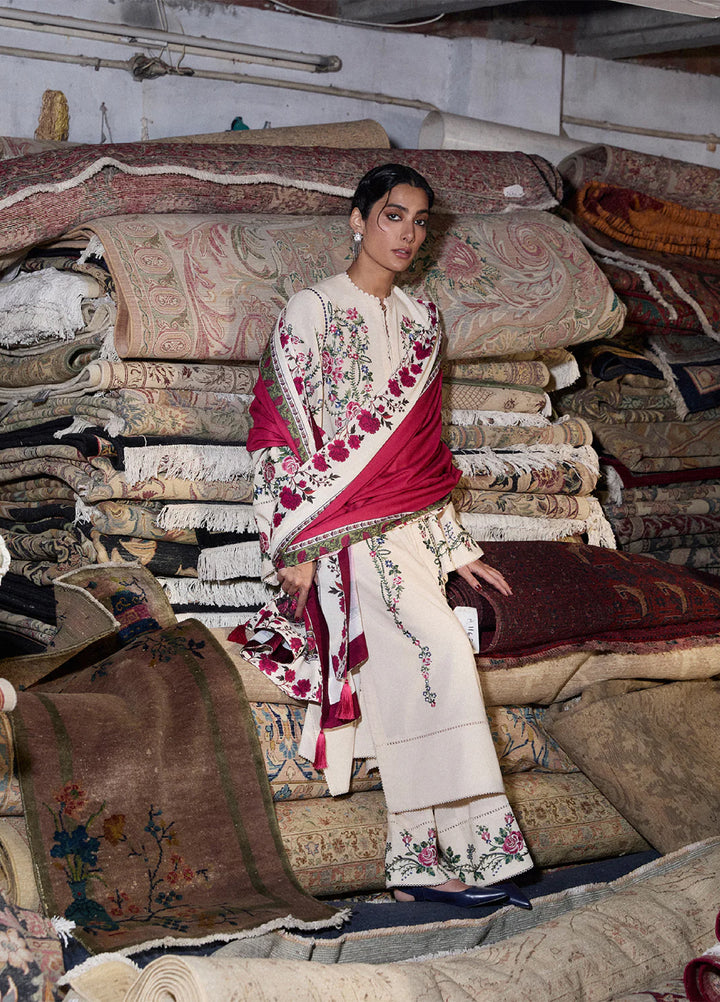 Jugnu by Hussain Rehar Unstitched Karandi Embroidered Suits 3 Piece HR25JW Zura - Winter Collection