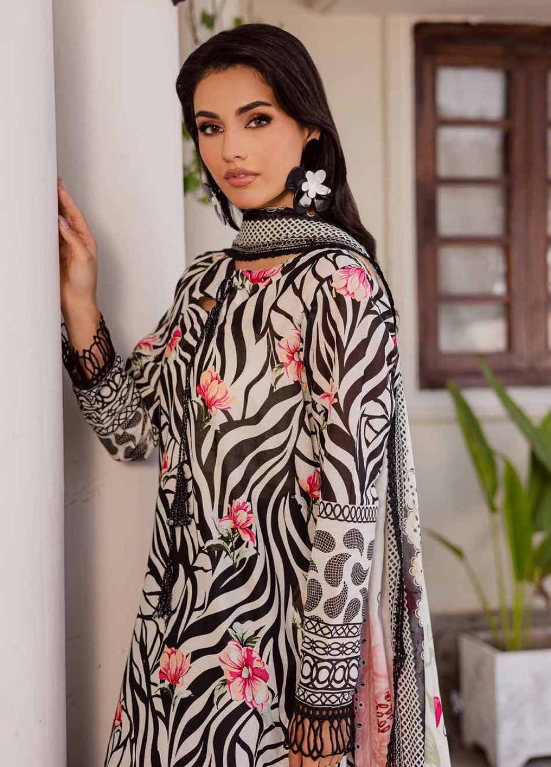 Rania by Nureh Unstitched Printed Lawn 3 Piece Suit NU26ULR NR-08 - Casual Collection