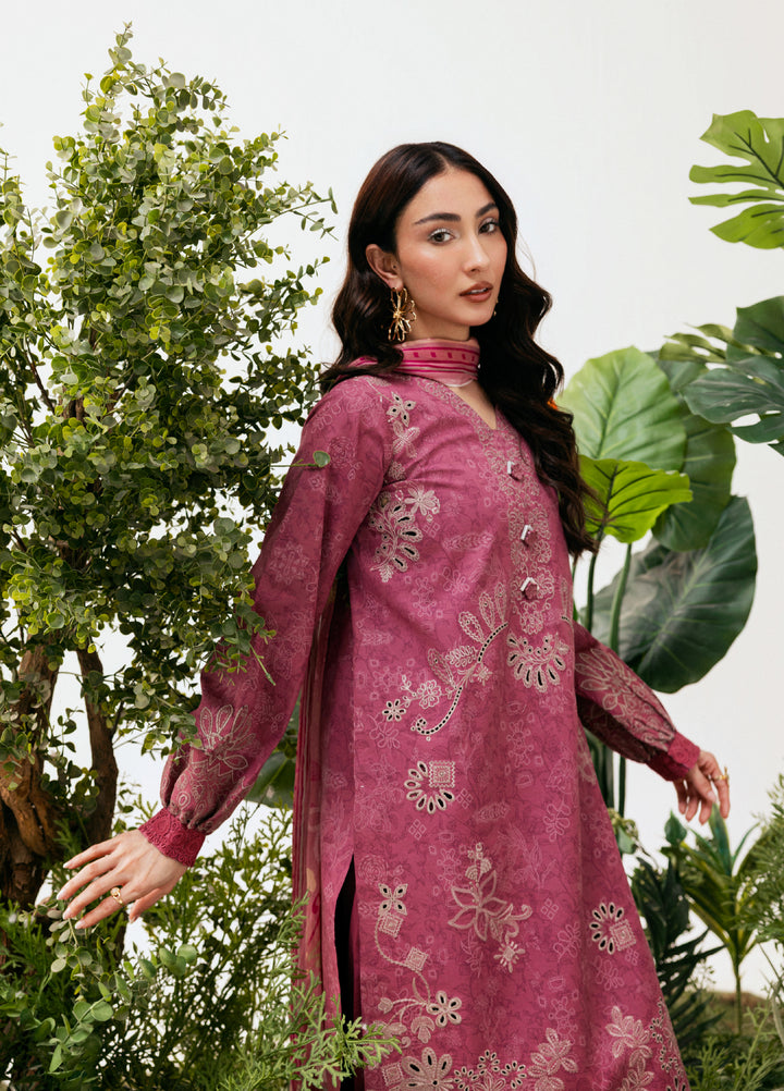 Zync by Florent Unstitched Embroidered Printkari Lawn 3 Piece Suit FL26UZP FZ-6B - Summer Collection