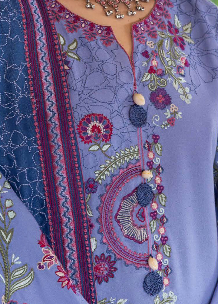 Symphony Hemline by Mushq Unstitched Karandi Embroidered 3 Piece MU25SK River Hush - Winter Collection