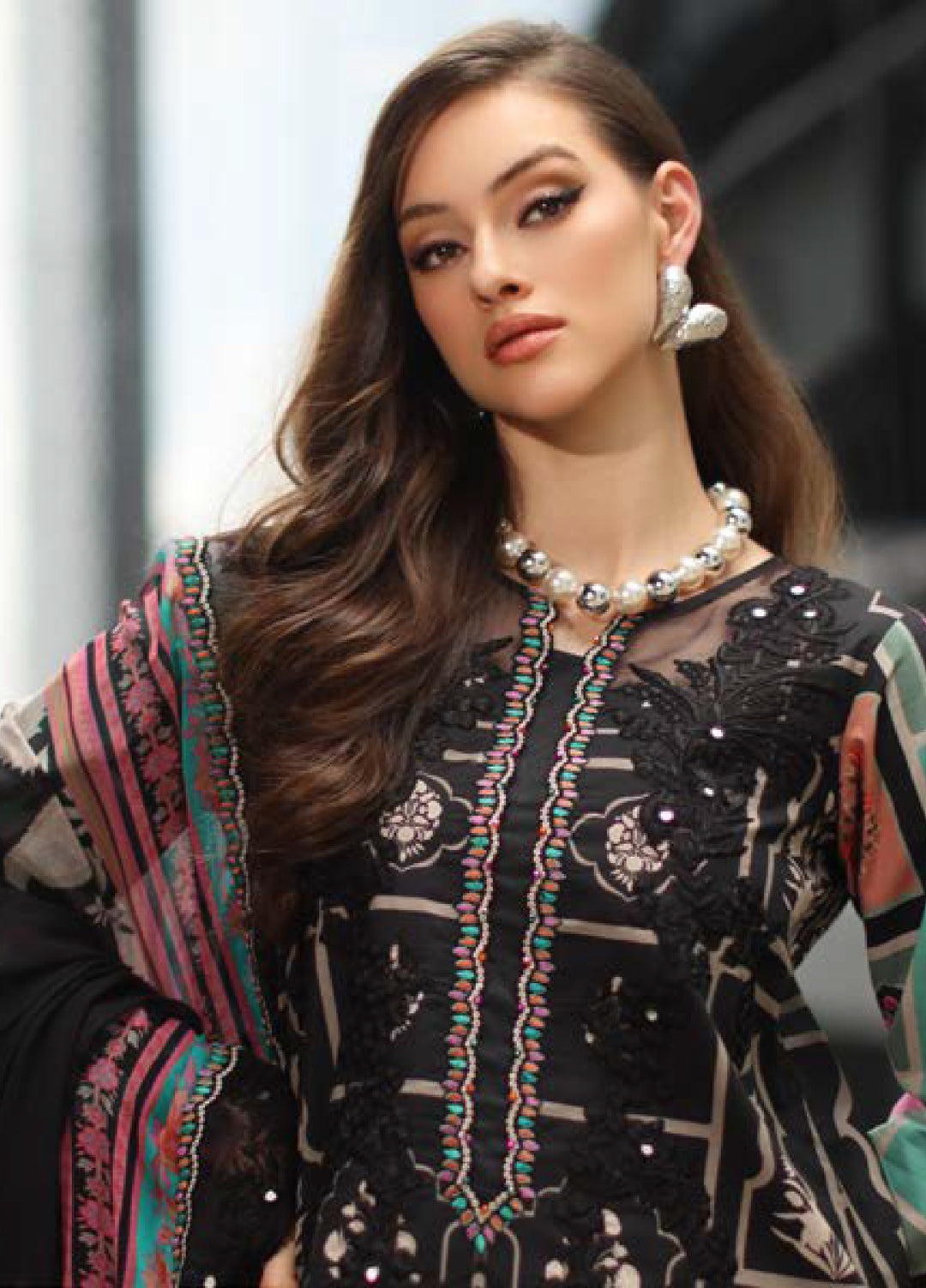 Combination by Charizma Unstitched Embroidered Lawn 3 Piece Suit CHR26UCL CC6-21 - Festive Collection