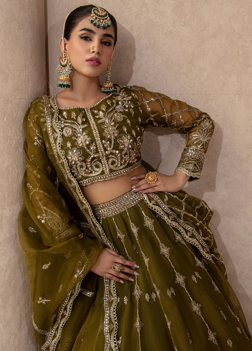 Zarposh Unstitched Embroidered Organza 3 Piece Suits ZP26UF Maya - Festive Collection