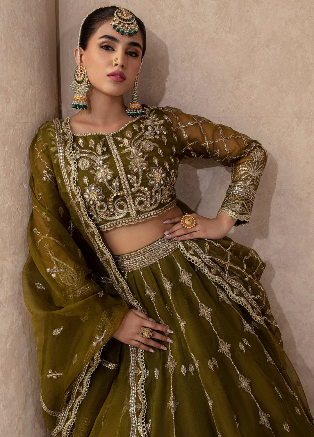 Zarposh Unstitched Embroidered Organza 3 Piece Suits ZP26UF Maya - Festive Collection
