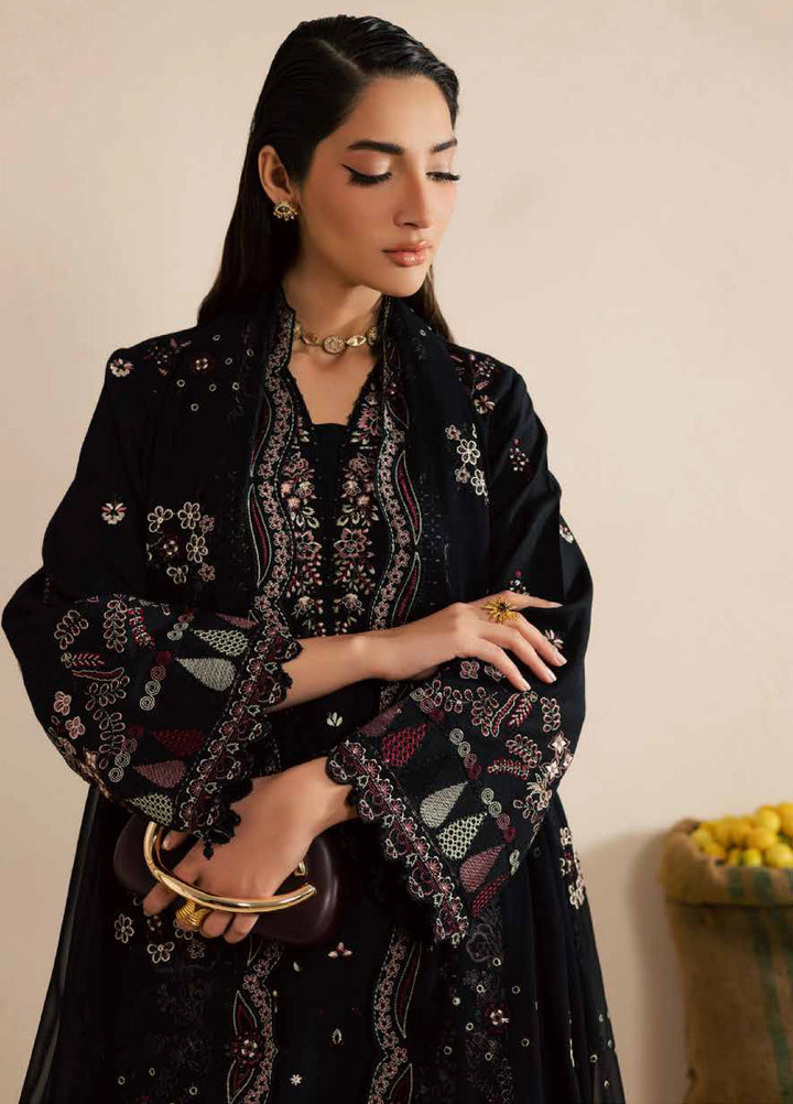 Nureh Exclusive Unstitched Lawn Karandi Embroidered 3 Piece Suit NU26UE NE-221 - Spring Collection