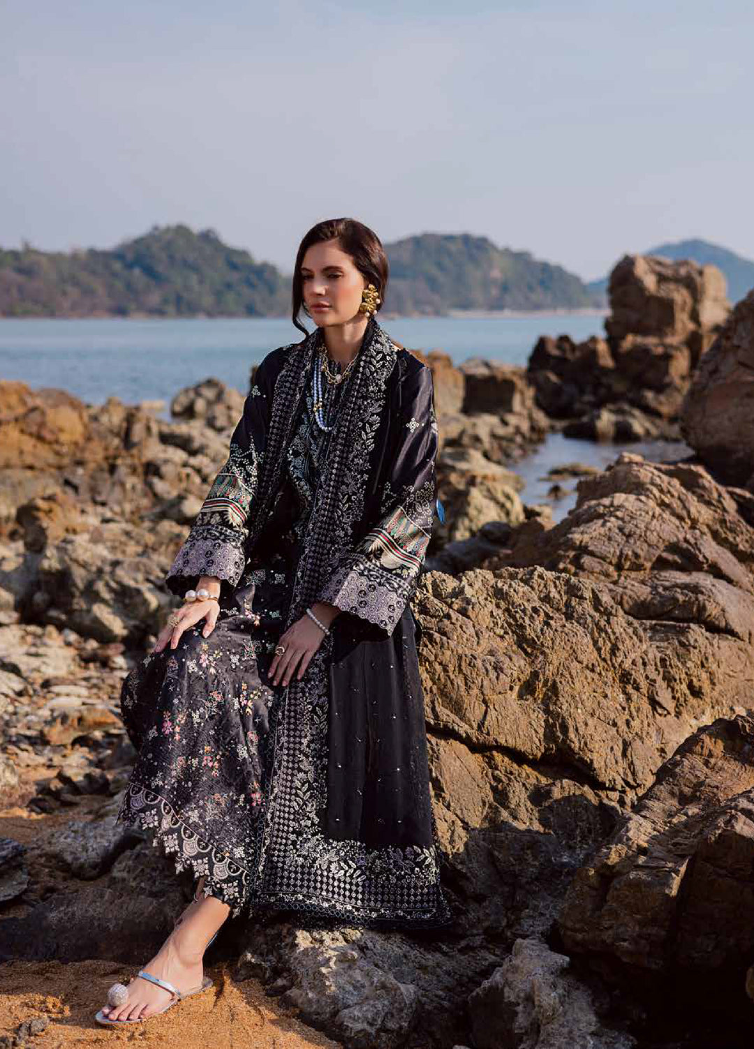 Nureh Unstitched Embroidered Silk 3 Piece Suit NU26US S-28 - Festive Collection