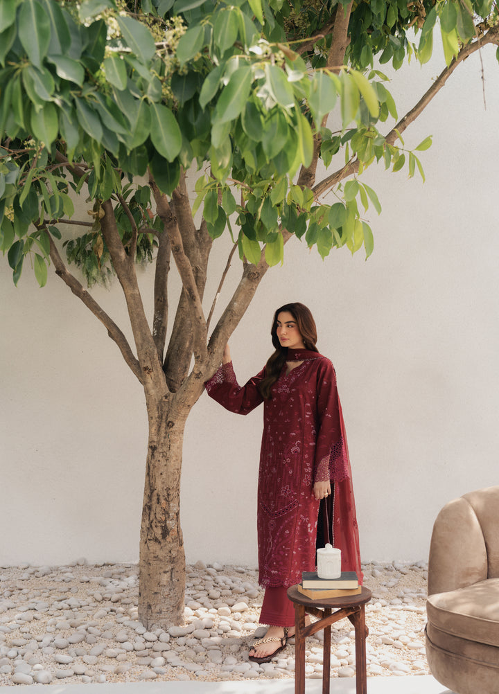 Eclat Premium by Seran Unstitched Embroidered Lawn 3 Piece Suit SN26ULE Amoire D-04 - Summer Collection