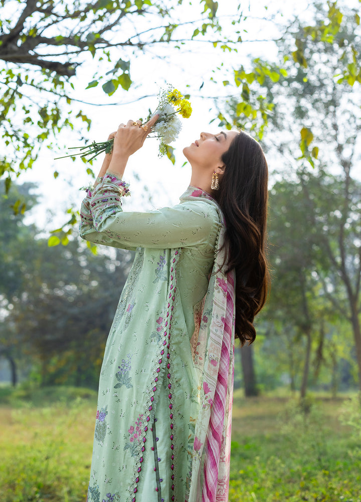 Elaf Premium Chikankari Unstitched Printed Lawn 3 Piece Suit EL26UPC ERC-7B NAHL - Summer Collection