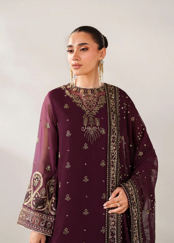 Xenia Formal Luxury Unstitched Embroidered Chiffon Suits 3 Piece XE25FL XF-982 Nuri - Formals Collection
