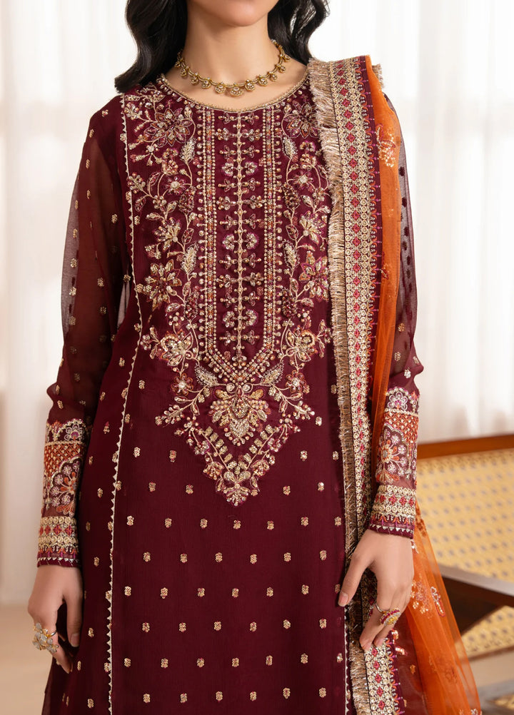 Xenia Formals Unstitched Embroidered Chiffon 3 Piece Suit XF26UF D-01 Lisha - Festive Collection