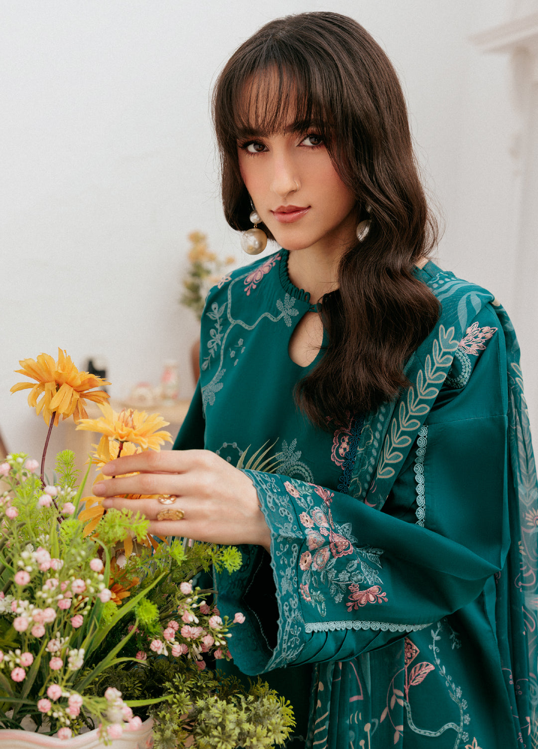 Zync by Florent Untitched Lawn Embroidered 3 Piece Suit FL26UZ FZ-1A - Summer Collection