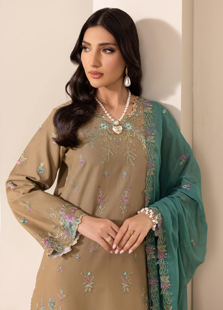 RajBari Exclusive Unstitched Embroidered Lawn 3 Piece Suit RB26UE D-3 - Summer Collection